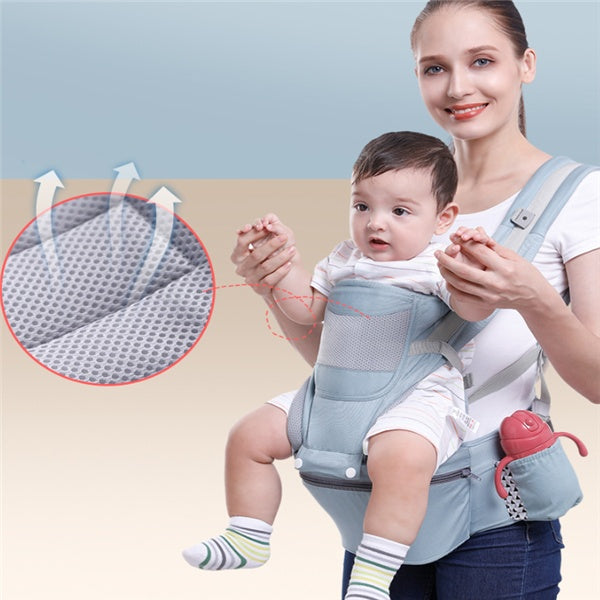 Travel-Friendly Hip Seat Baby Carrier with Multiple Positions