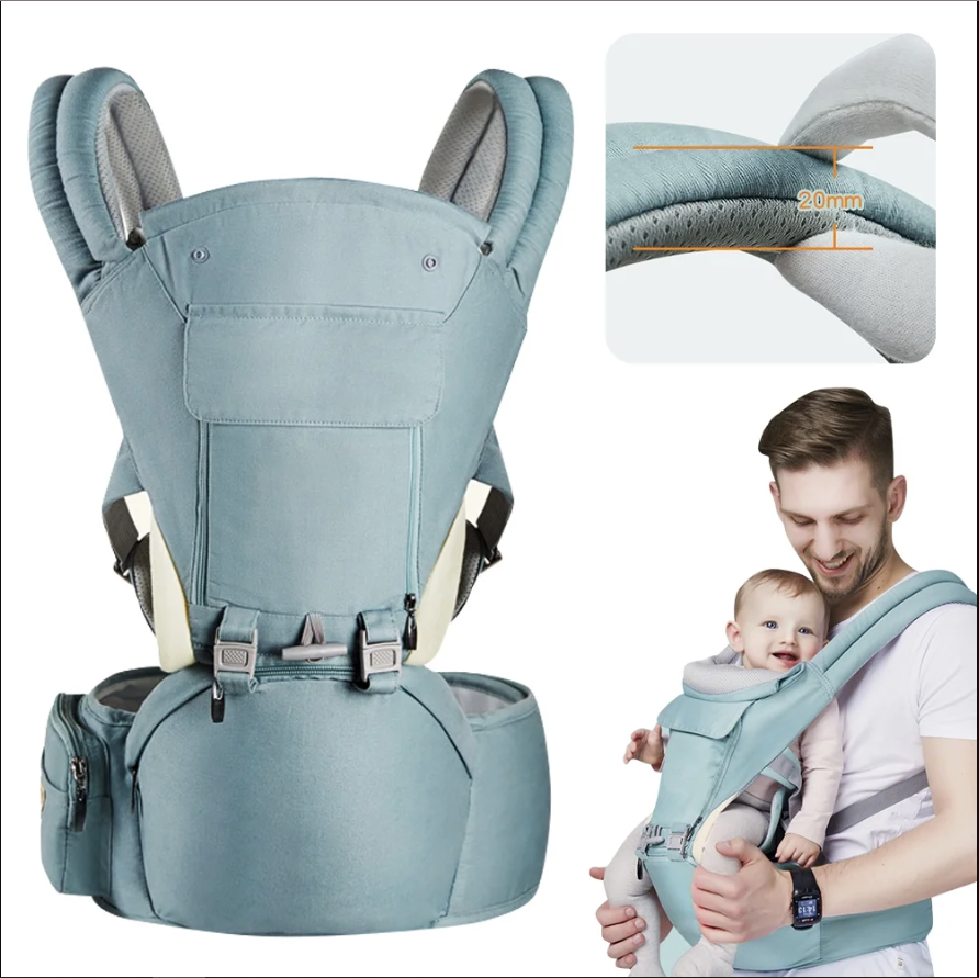 Travel-Friendly Hip Seat Baby Carrier with Multiple Positions