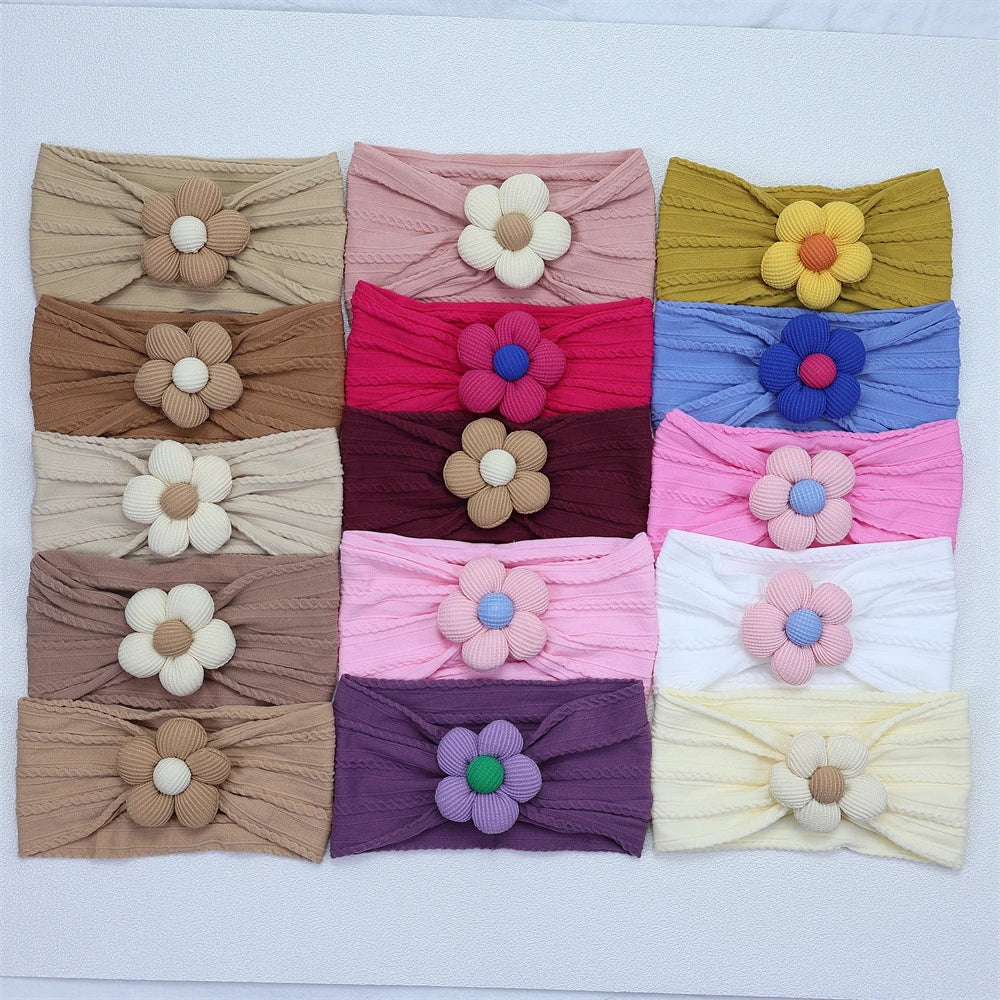 The new Flower Nylon Girl Hairband, featuring elastic softness for babies and girls